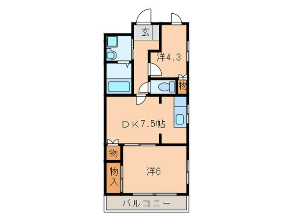 エグゼ金山の物件間取画像